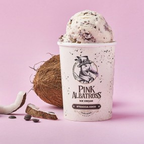 PINK ALBATROSS Helado 100% vegetal de straccia-coco 450 ml